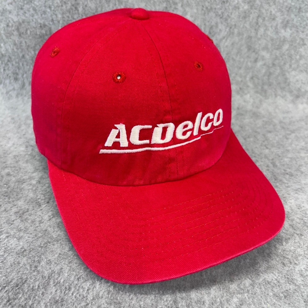 ACDelco Logo Mens Red ACDelco Hat Snapback Baseball Cap OSFM